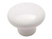 Amerock 232WHT 1.25 in. Round Knob White