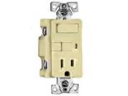 Cooper Wiring VGFS15V MSP 15 Amp Ivory GFCI with 1 Pole Switch Combination Switc