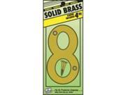 Number House 8 2.88In 6 3 4In HY KO PRODUCTS Brass Letters Numbers BR 90 8