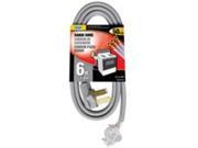 Power Zone ORR628106 Range Cord 6 2 8 1 Gray 6 Foot Replacement 3 Conductor with