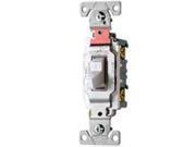 Cooper Wiring CS220 W Toggle Light Switch 20 Amp Double Heavy Duty Side Wire