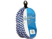 Wellington Cordage 44165 Blue White Derby Rope 3 8 Inch x 50 Foot Solid Braided