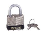 Mintcraft HD00034 3L 1 1 2 Inch Padlock With Bumper Laminated Steel 4 Pin Brass