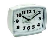 Westclox 22192 Quartz Analog Alarm Clock White