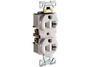 Wht Comm Grd Dup Recept 20A COOPER WIRING Single Receptacles CR20W 032664489235