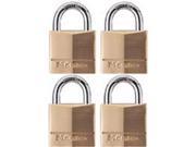 Master Lock 140Q 1 9 16 inch Solid Brass Padlock with 4 Pin Tumbler 4 Pack
