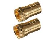 Conn Coaxial Crimp On Rg6 Gld American Tack Tv Wire and Cable Fittings Gold