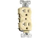 Receptacle Dpx 125V 20A 2P Ivy COOPER WIRING Single Receptacles BR20V Ivory