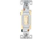 Cooper Wiring 1303 7A Almond 3 Way Greend Switch Side and Push Wire Pack of