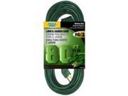 Power Zone OR880633 Extension Cord 16 3 80 Foot Green Yard Outdoor 3 Conductor