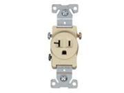 Receptacle Sngl 125V 20A 2P COOPER WIRING Gfci Receptacles and Switches Ivory