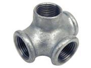 B K Industries 510 814 3 4 Tee Side Outlet Galvanized Malleable Iron Side