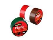 3m 6 Count .75in. X 125in. Scotch Brown Plastic Tape 190BN Pack of 6