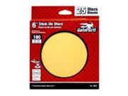 Ali Industries 3242 6 Inch 180 Grit Gold Stick On Sanding Disc Pack of 25
