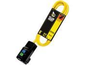 Coleman Cable 2879 14 3X6 Foot Yellow Cord with GFCI Outdoor 3 Conductor Single