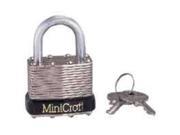 Mintcraft HD00038 3L 2 Inch Steel Padlock With Bumper Laminated Steel 4 Pin Bras