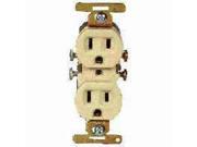 Receptacle Dpx 125V 15A 2P Ivy COOPER WIRING Single Receptacles 5270V BU Ivory