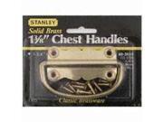 Stanley Hardware 803620 1 3 8 Inch Solid Brass Chest Handle Solid Brass Card o