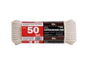 Solid Braided Sash Cord 3 16 D X 50 L 18 Lb KOCH INDUSTRIES Rope Packaged