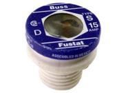 Bussmann Fuses BP S 15 Plug Fuse Heavy Duty Tamper Proof 15 Amp Card of 2
