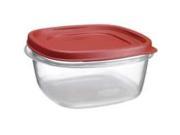 Rubbermaid 5 Cup Square Chili Red Easy Find Container 1777087
