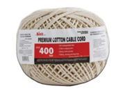 Cord Cbl No 18 400Ft 4Lb Ball KOCH INDUSTRIES Twine 5421804 Natural Cotton