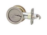 Kwikset 33515A RND Round Pocket Door Lock Privacy Round Carded