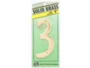Number House 3 2.88In 6 3 4In HY KO PRODUCTS Brass Letters Numbers BR 40 3