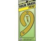 Number House 9 2.88In 6 3 4In HY KO PRODUCTS Brass Letters Numbers BR 90 9