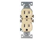 Receptacle Dpx 125V 15A 2P Ivy COOPER WIRING Single Receptacles C270V Ivory