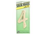 Number House 4 2.88In 6 3 4In HY KO PRODUCTS Brass Letters Numbers BR 40 4
