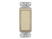 Cooper Wiring C7501V SP 1 Pole Ivory Ground Decorative Rocker Switch Side and