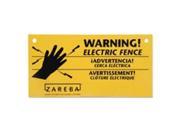 3Pk Electric Fence Warning Sign ZAREBA Electric Fence Accessories WS3