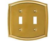American Tack Hdwe Co 76TTBR 2 Toggle Plate P. Brass 2 Gang Toggle Solid