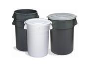 Refuse 20Gal Rnd White CONTINENTAL COMMERCIAL Commercial Refuse Containers