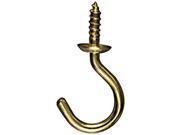 Solid Brass 1 2 Cup Hooks 6Pk By National NATIONAL N119 602 038613119604