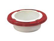 4IN FLANGE W METAL RING OATEY Closet Flanges 43521 White Red 038753435213