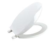 Premier Elongated Closed Front Plastic Toilet Seat With Lid White