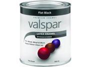 1 Qt Flat Black Premium Latex Paint VALSPAR 65050 Black 042397594182