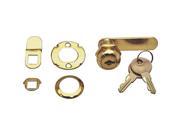 LCK DWR CAB 2 SS BRS KYD PRIME LINE PRODUCTS Cabinet Cam Drawer Locks Brass