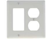 Decorator Wallplate 2 Gang Duplex Receptacle White HUBBELL ELECTRICAL PRODUCTS