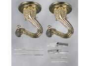 BRASS TWIN SWAG HOOK KIT