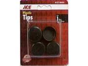 Plastic Straight Tip Non Marking Easy Gliding On ACE Caster Cups 56924