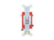 Switch Single Pole 20 A 120 V Clear Green Red Leviton Receptacles and Switches