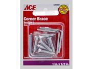 4Pk 1 X 1 2 Zinc Corner Brace ACE Mending Plates 01 3404 210 082901137252