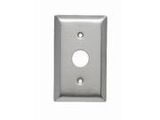 1 Gang Smooth Metal 302 Stainless Steel Telephone Cable Wall Plate SS730