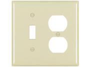Ivory Two Gang One Toggle One Duplex Receptacle Pass and Seymour Wall Plates