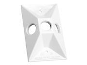 1 2 3 Hole 1 Gang Rectangular Lamp Holder Cover White Sigma Electric 14373WH