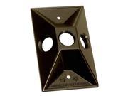 1 2 3 Hole 1 Gang Rectangular Lamp Holder Cover Bronze Sigma Electric 14373BR