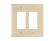 2 Gang Decorator Openings Ivory Pass and Seymour Standard Receptacle Plates